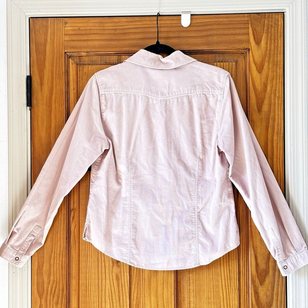 100% Cotton Harve Benard Corduroy Button-Up Shirt Light Pink Women’s M - Picture 2 of 8